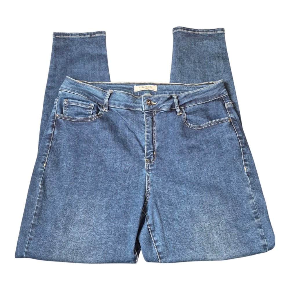 Charlie B Carine Skinny‎ Jeans C5370-991A Stretch Cotton Tencel Blend Women's 14